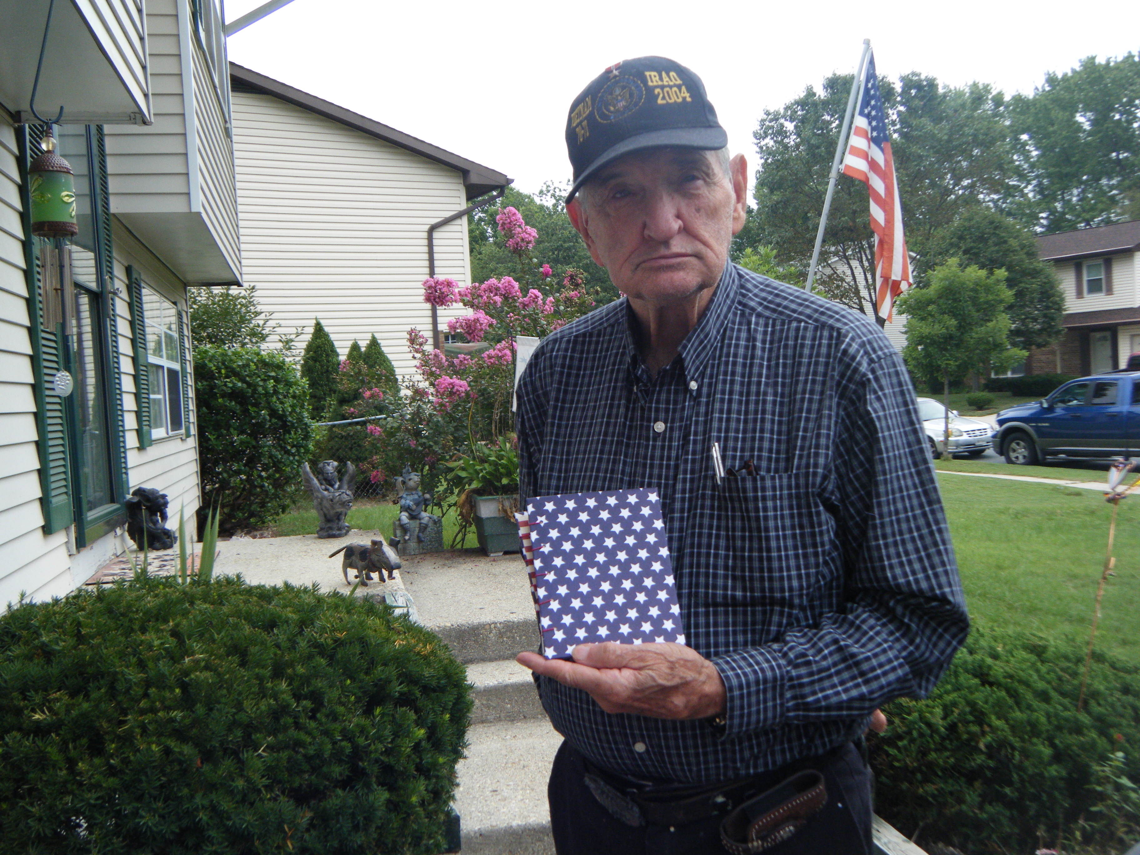 Don with the book he made - August 2012
