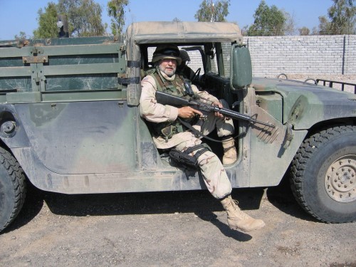 Don with Rifle in Iraq - April 2004
